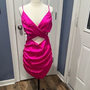 Wild Fable Hot Pink Backless Dress